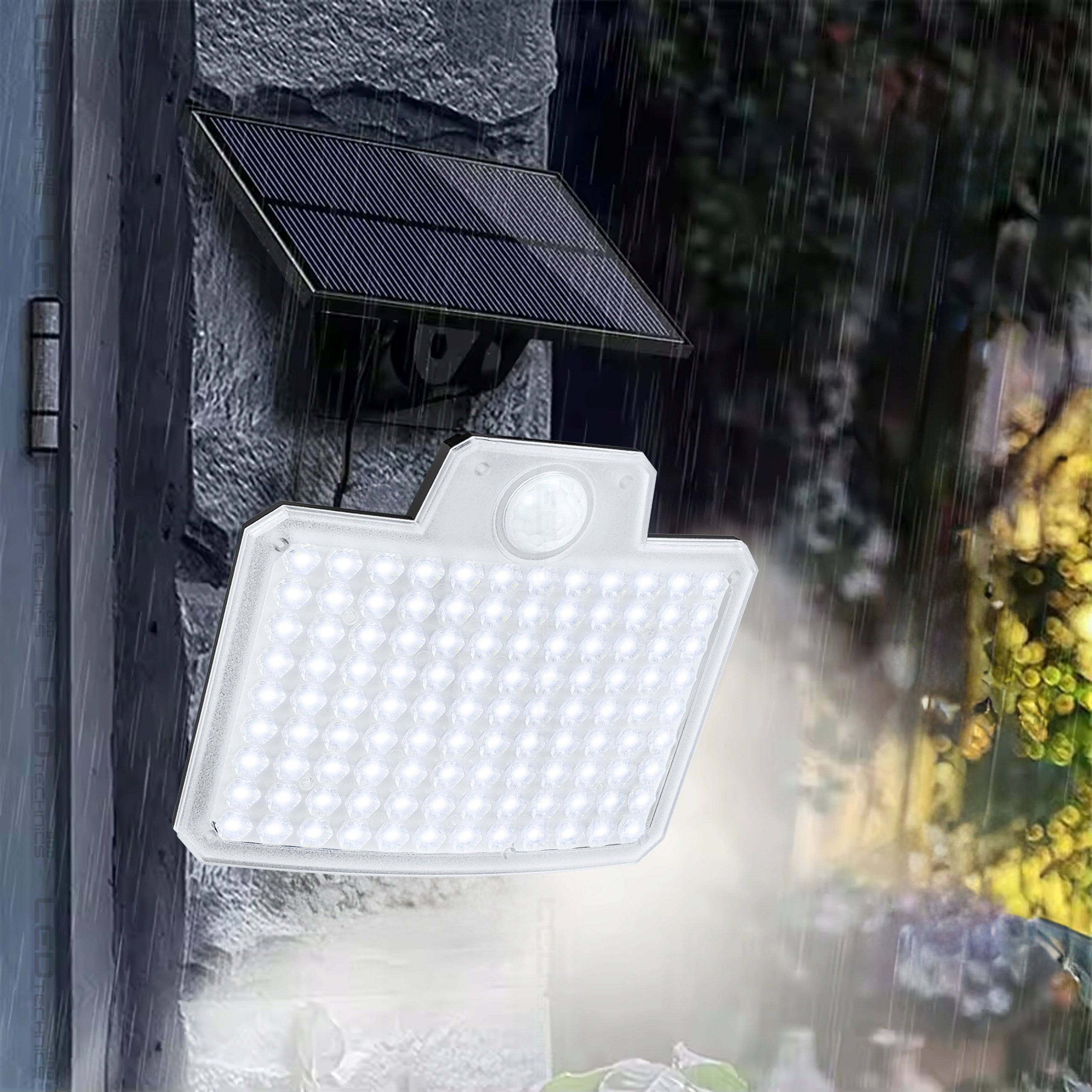 Solar Lamp LED Motion Sensor Twilight Powerful Floodlight Outdoor Remote Control Packaging status original