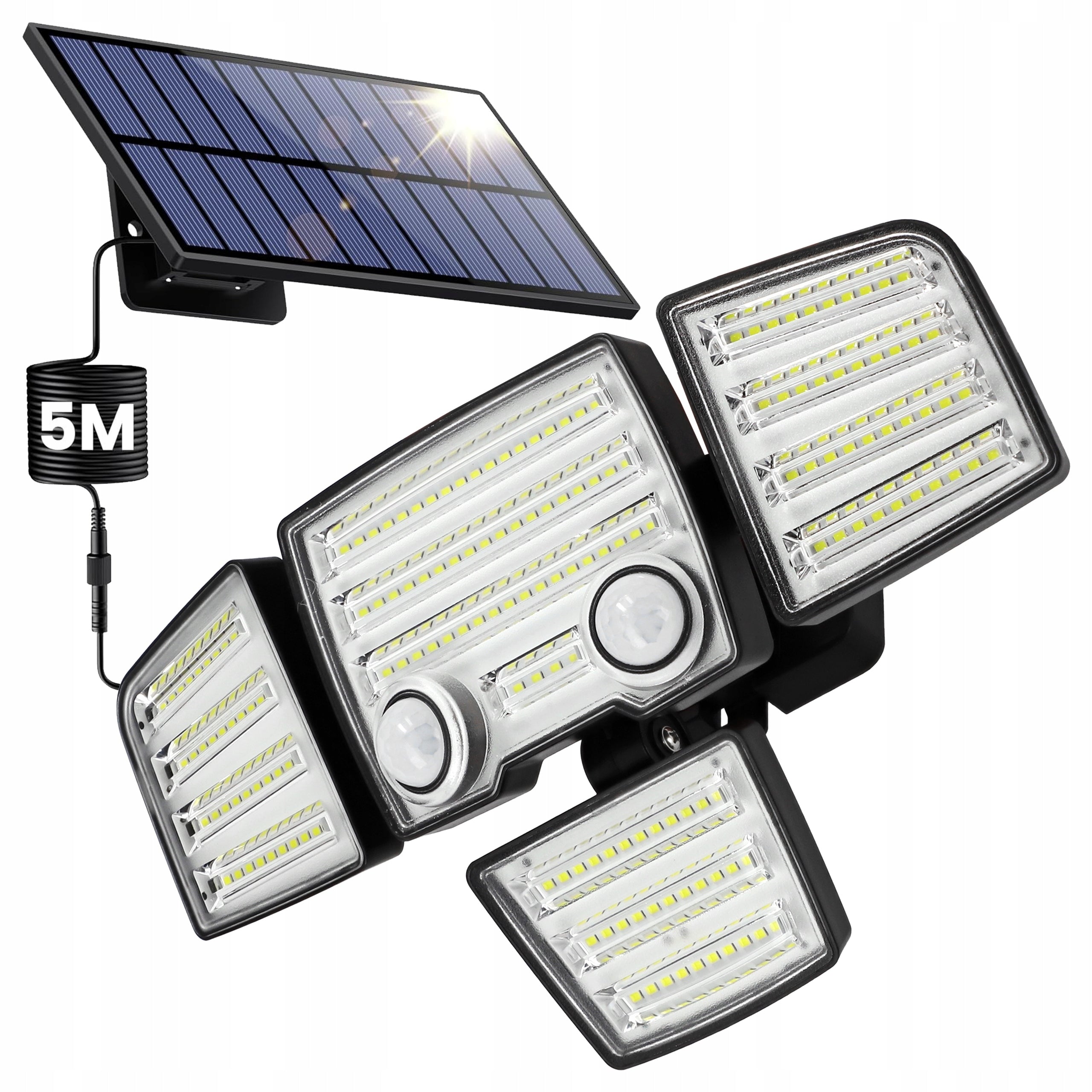 Solar Lamp LED Twilight Motion Sensor Outdoor Floodlight 3 Modes