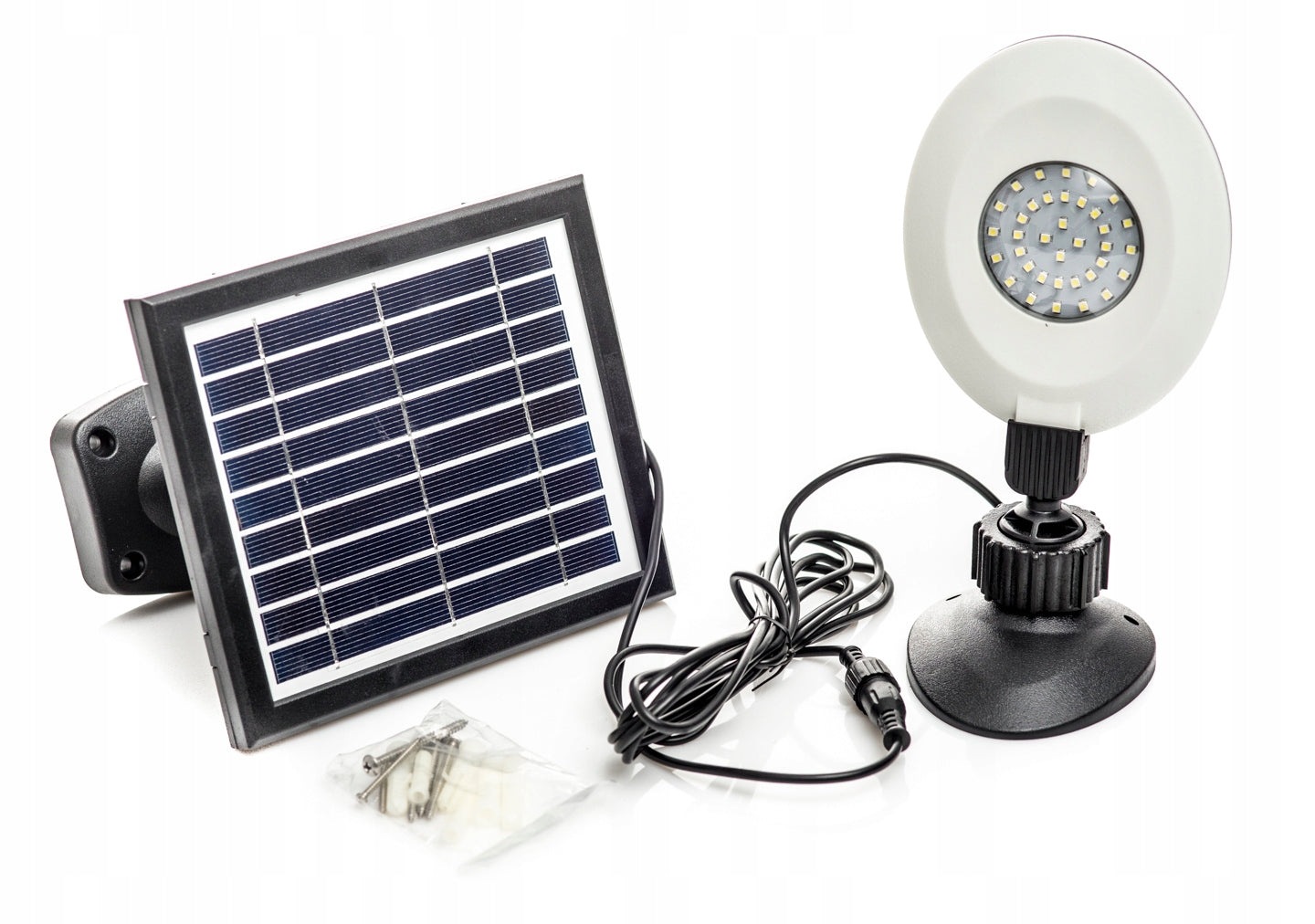Solar Lamp Large Panel 2 Rechargeable Twilight Other with White Color