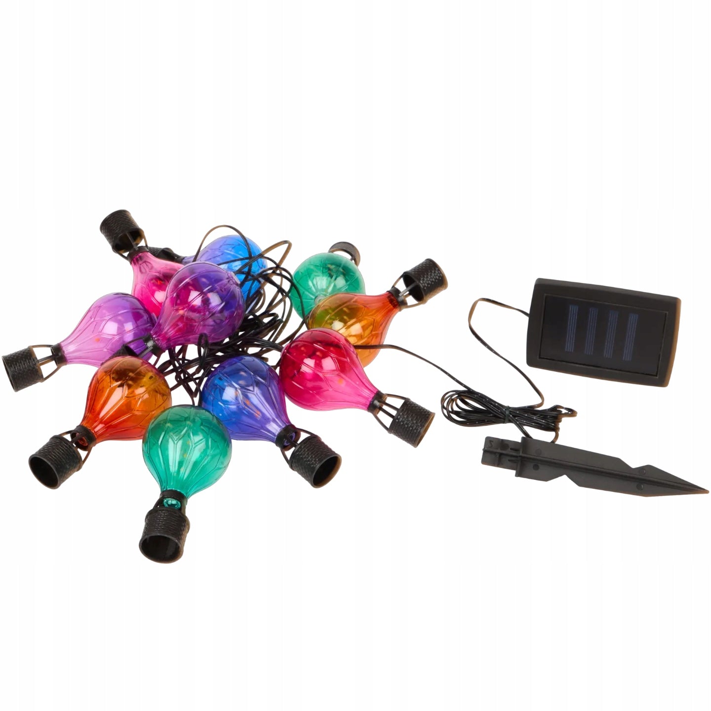 Solar Light Chain LED Colorful Balloons Garland 10 Lamps 5,6m Solar Brand LED Solar System