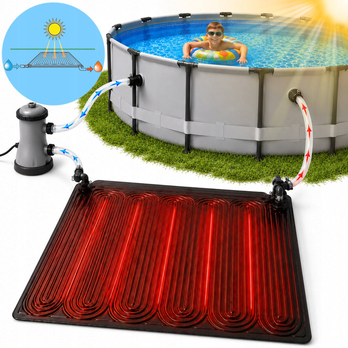 Solar Mat for Pool Solar Panel Heating Pool Heater Manifold