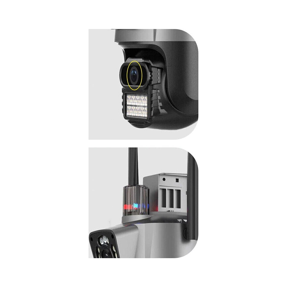 Solar Outdoor WiFi Camera 4K 8MP Dual HD PTZ IR LED App Packaging status original