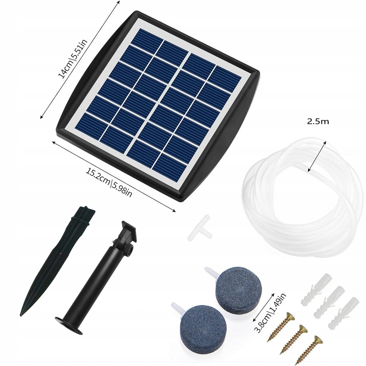 Solar Oxygen Pump Portable Pond Aerator 2W 2200mAh Manufacturer code 4069462702996