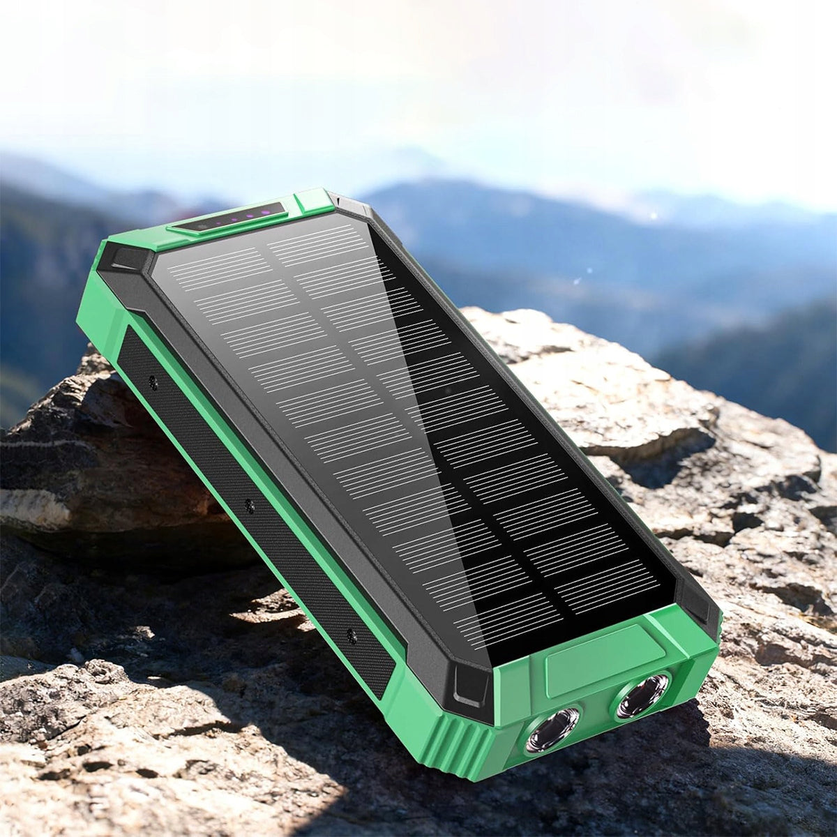Solar Power Bank 30000mah in 6 Ports USB-C Lightning Induction Charging Battery type lithium-polymer