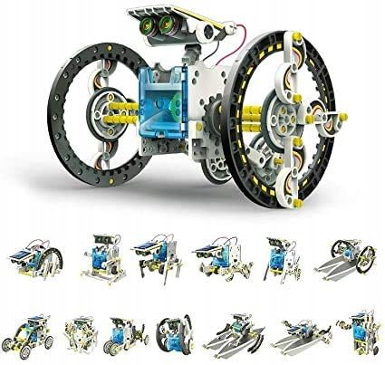 Solar Robot Toy for Kids 10+ 14in1 Self-Assembly Kit Packaging status original