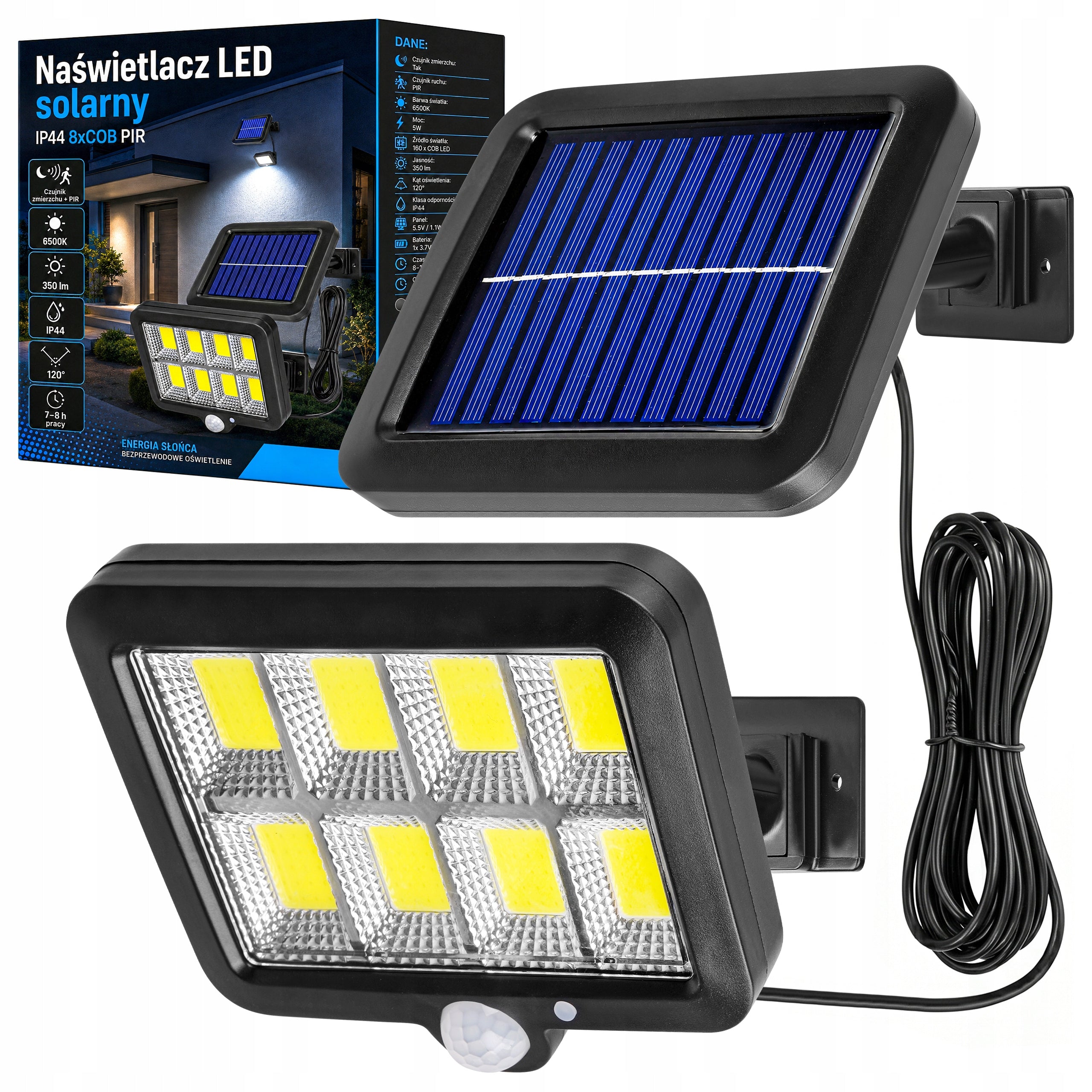 Solar Street Lamp LED Garden With SENSOR Outdoor Facade