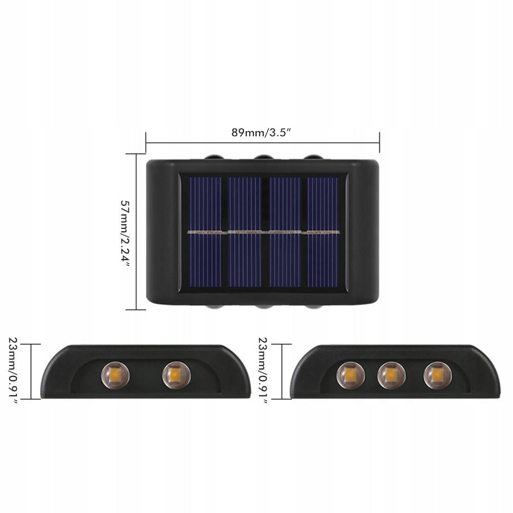 Solar Wall Light, 2 Pack Solar Lamp Sun Lamp IP65 Waterproof Brand no brand
