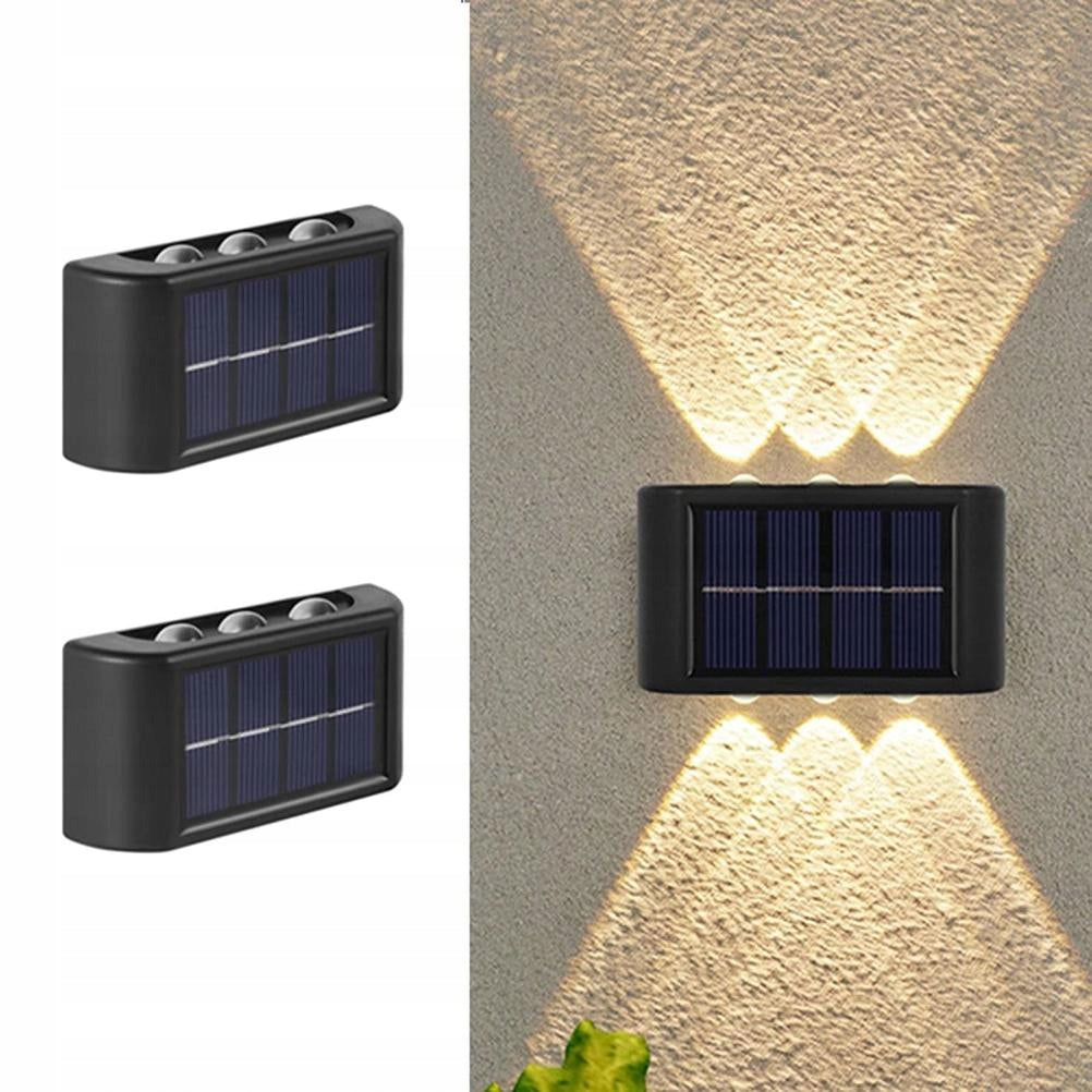 Solar Wall Light, 2 Pack Solar Lamp Sun Lamp IP65 Waterproof