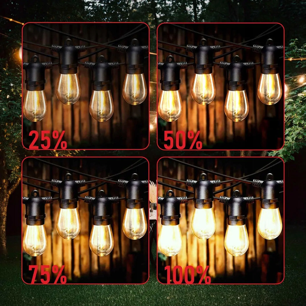 Solar garden garland led solar lights light bulb + remote control 15m Brand no brand