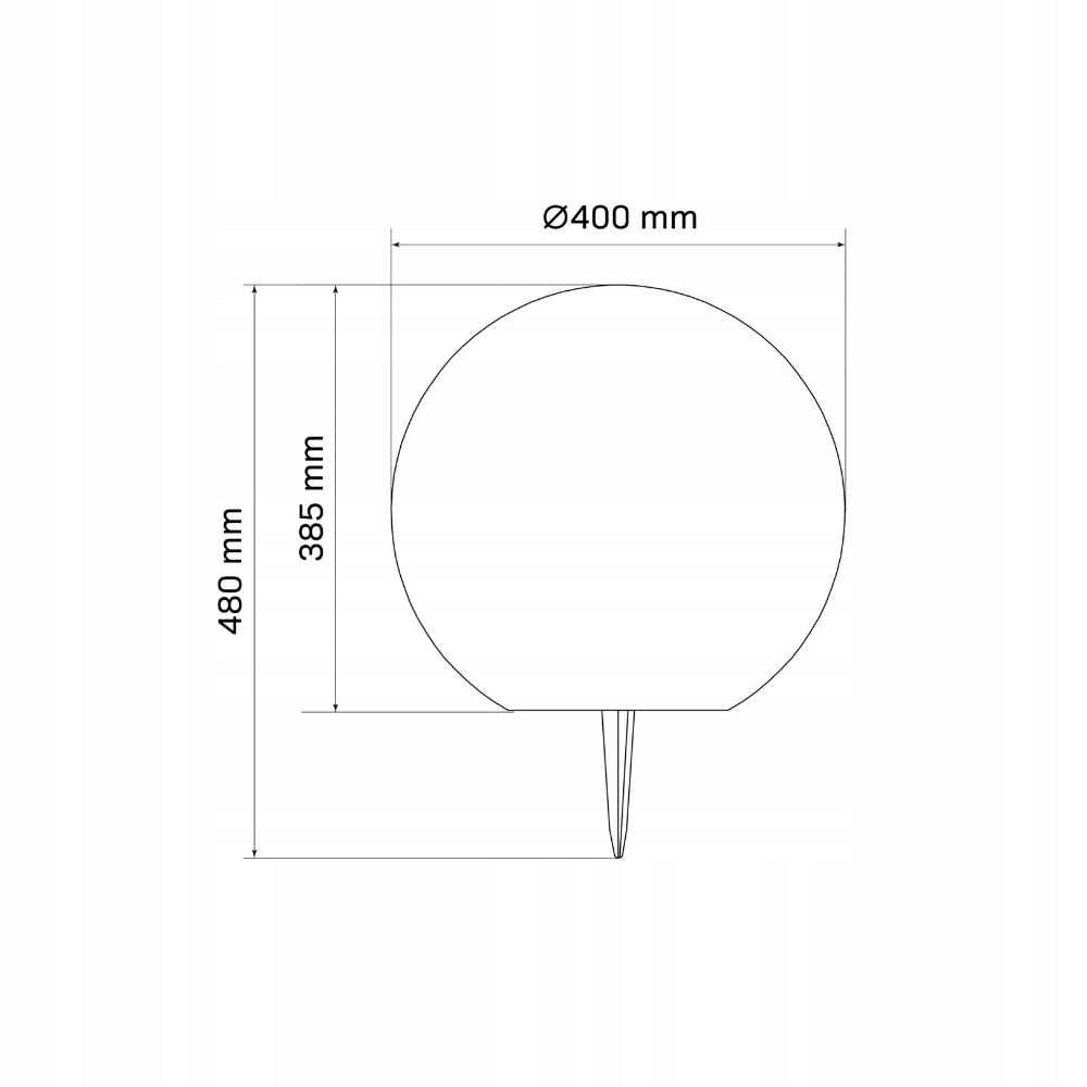 Solar garden lamp LED ball 40cm lights up to 8h adjustable color Goldlux Brand Goldlux