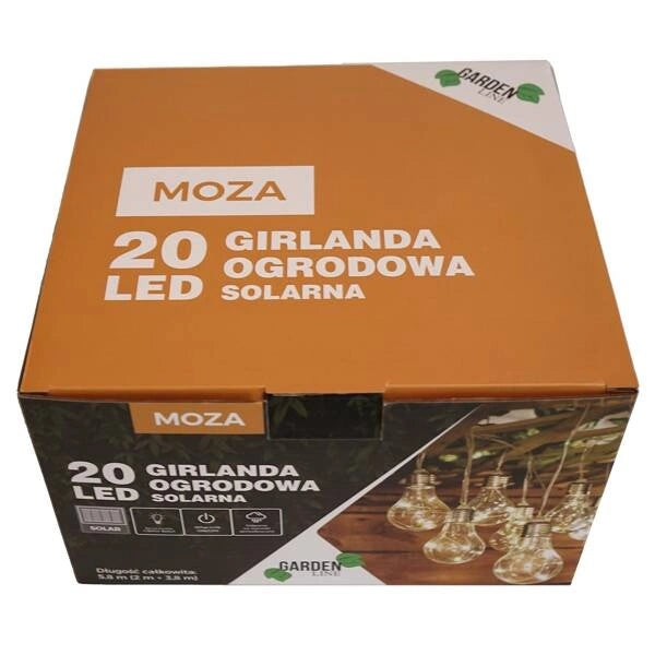 Solar garland 20LED 3,8m white warm Packaging status original