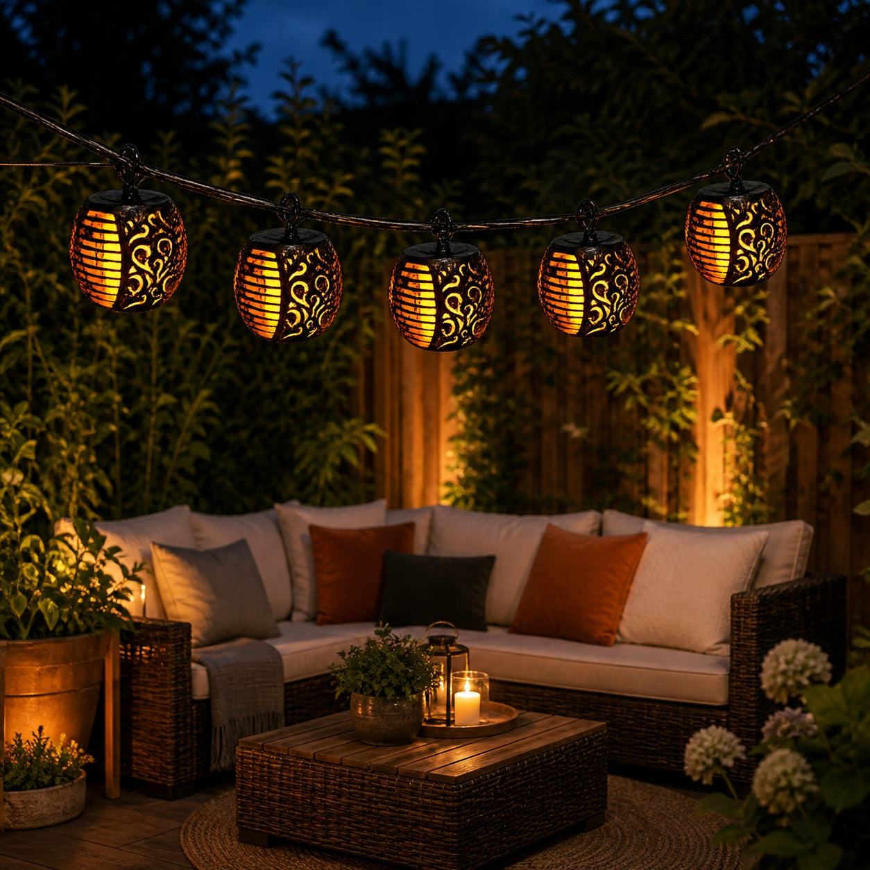 Solar garland LED garden light 20x LED lanterns SuperLED Brand SuperLED