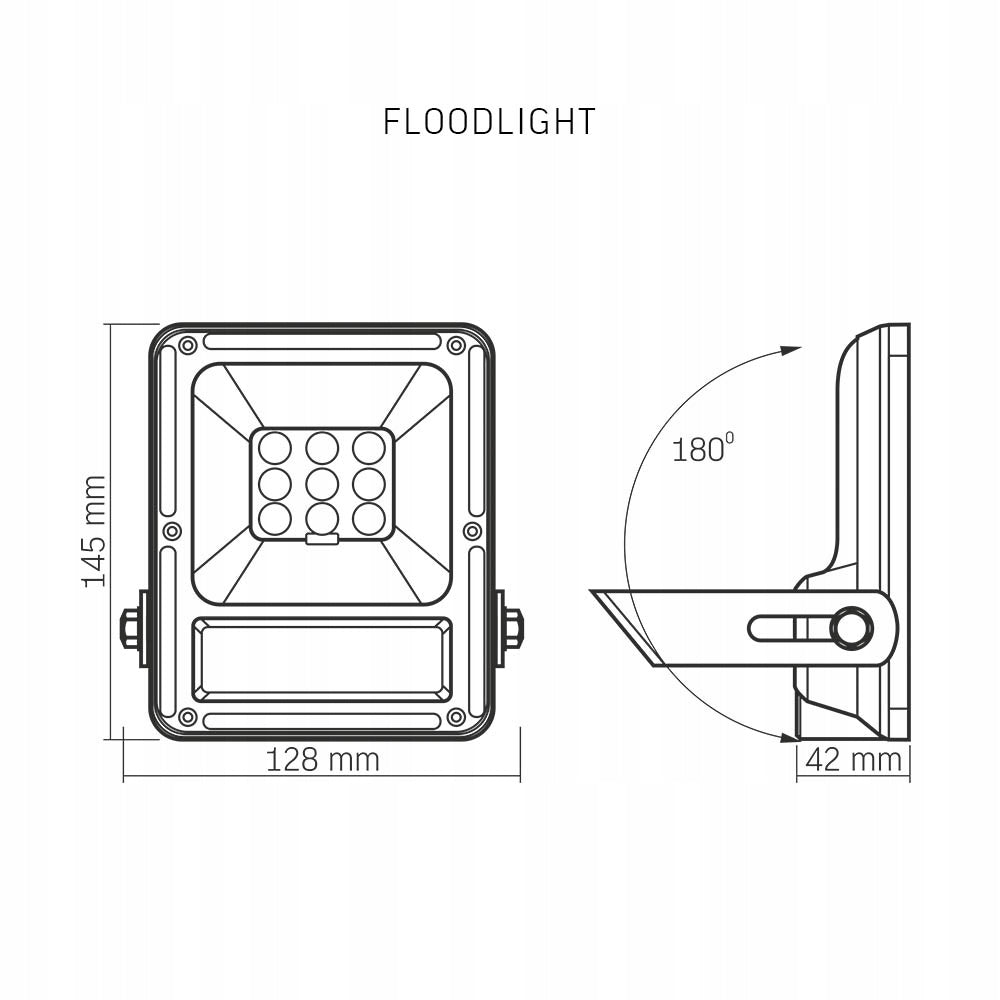 Solar halogen with motion sensor LED floodlight LAMP 20W 600lm VIDEX Light color white neutral