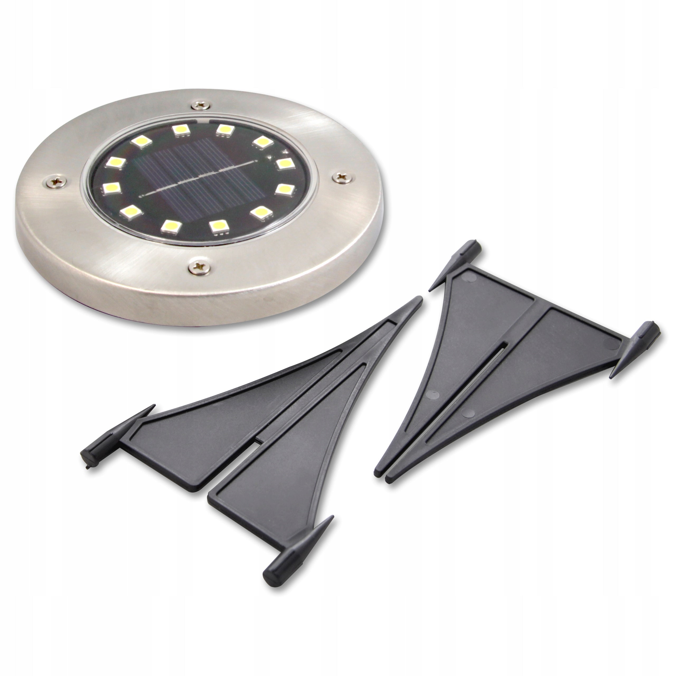 Solar lamp hammered Masterled silver 11,5 cm in set of 4 pieces! Brand Masterled