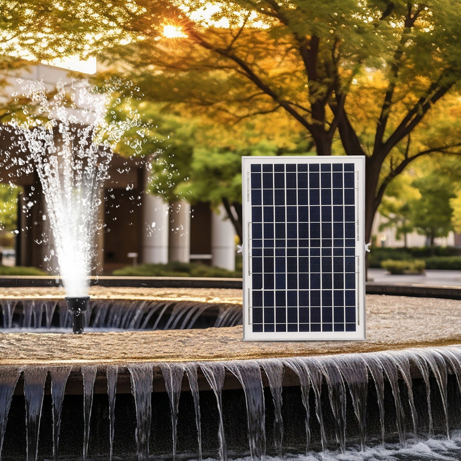 Solar-powered Water Pump Fountain, 17V/10W 1000L/H Packaging status original