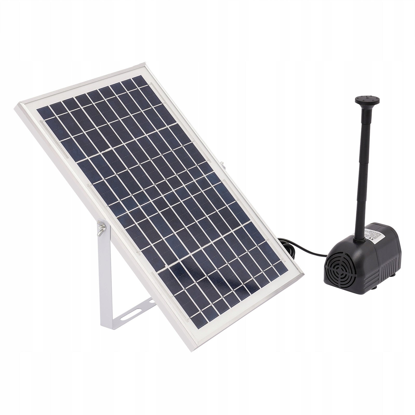 Solar-powered Water Pump Fountain, 17V/10W 1000L/H Pump capacity l/h Do 500 l/h