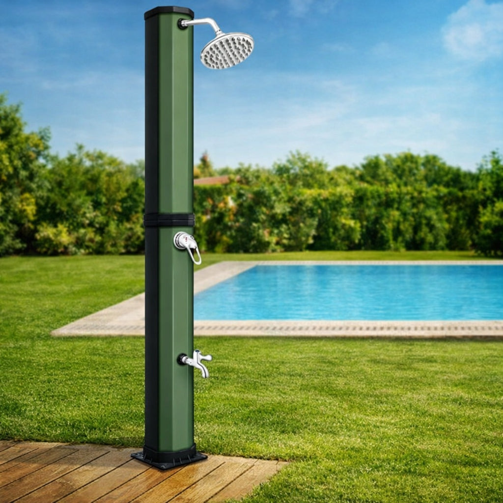 Solar shower Tillvex 60L garden black/green with cover Manufacturer no brand