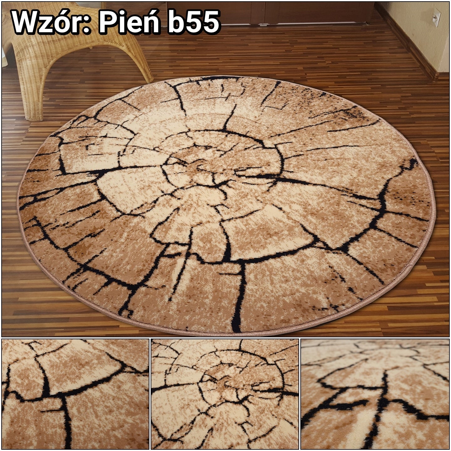 Solid Belgian Carpets Alfa Koło Round 120cm 120x120 - various patterns! Manufacturer code Alfa shiraz Tanie dywany