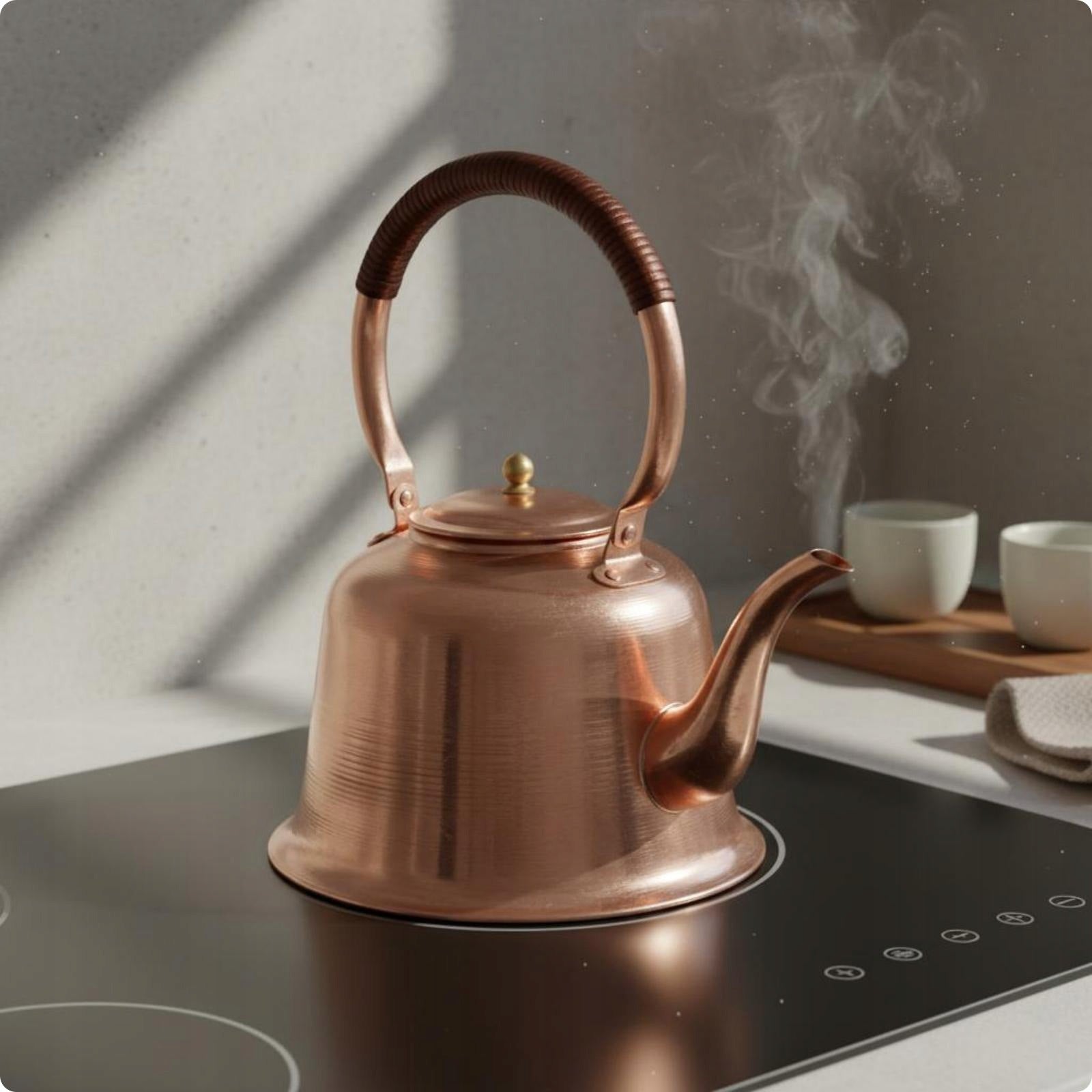 Solid Copper Tea Kettle Long Lasting Copper Tea Kettle Large