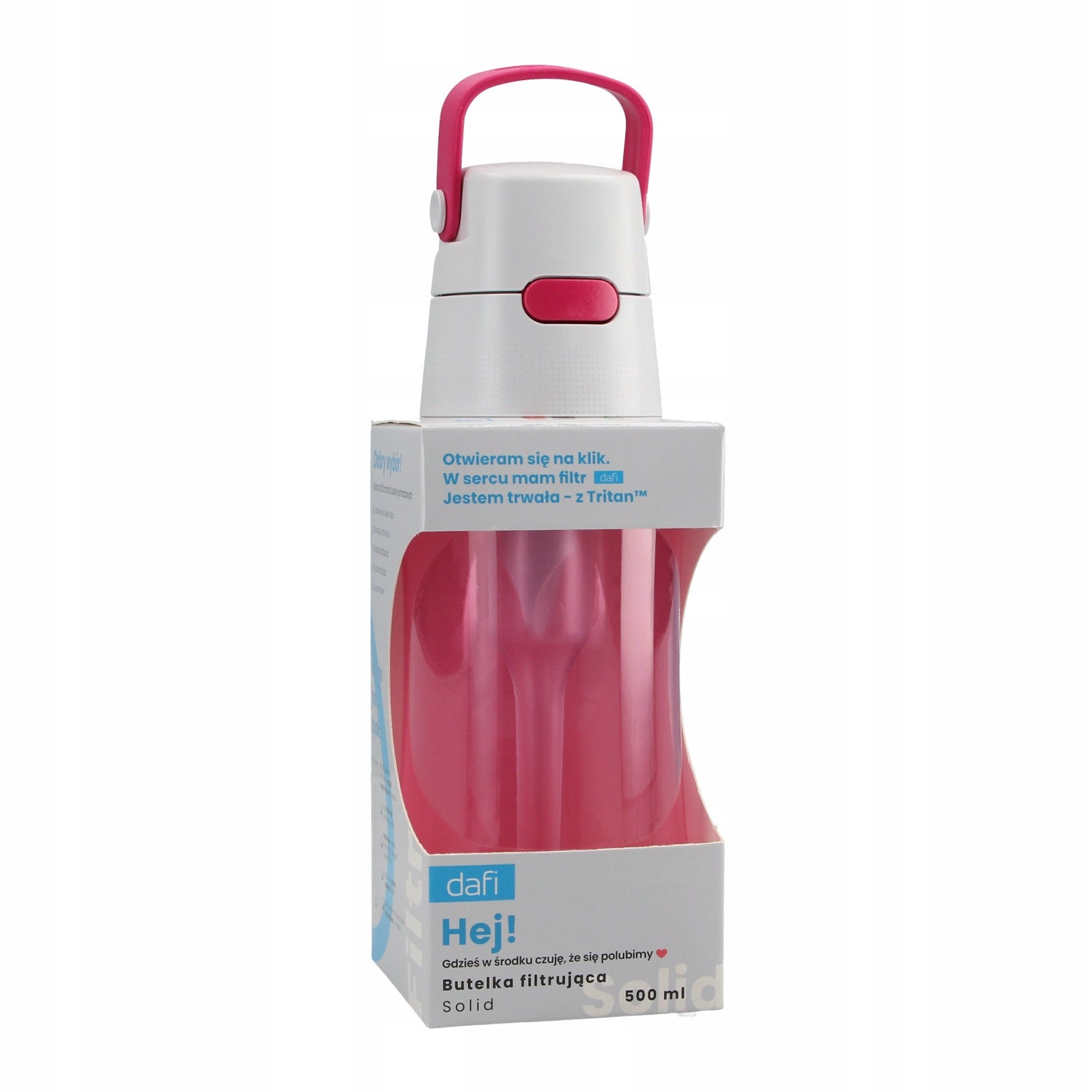 Solid filter bottle with water filter Dafi 0,5 L flamingo pink
