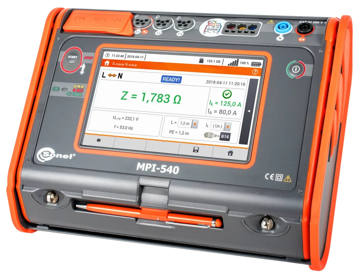 Sonel MPI-540 START multifunction meter WMPLMPI540S without F-3A clamps Power supply rechargeable battery