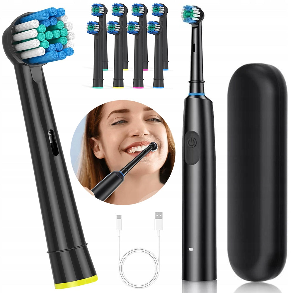 Sonic Toothbrush - Set of Case + 8 Tips - Electric Brand no brand