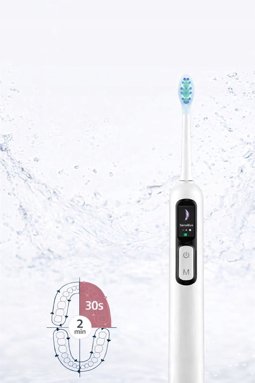 Sonic toothbrush AI&JL DISPLAY 76 000 | 15 modes | 60 working days | Manufacturer code 5900009968231