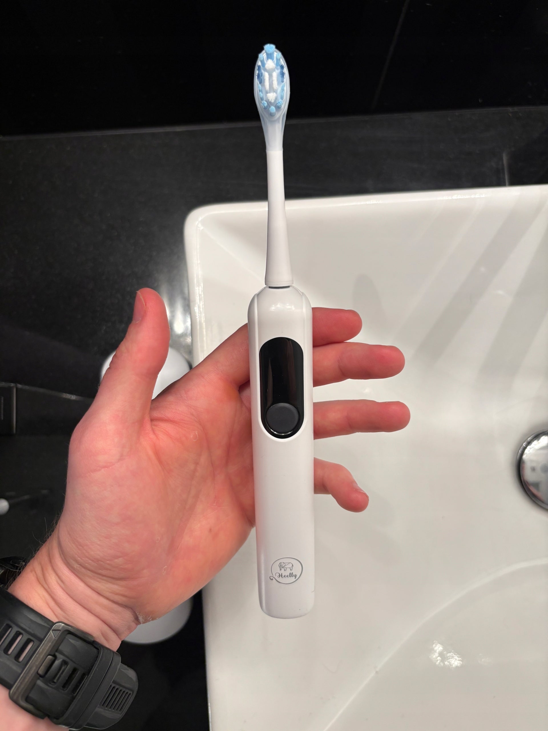 Sonic toothbrush HEELLY Electric PL Menu 6 tips Pouch Manufacturer code Szczoteczka soniczna do zębów LCD