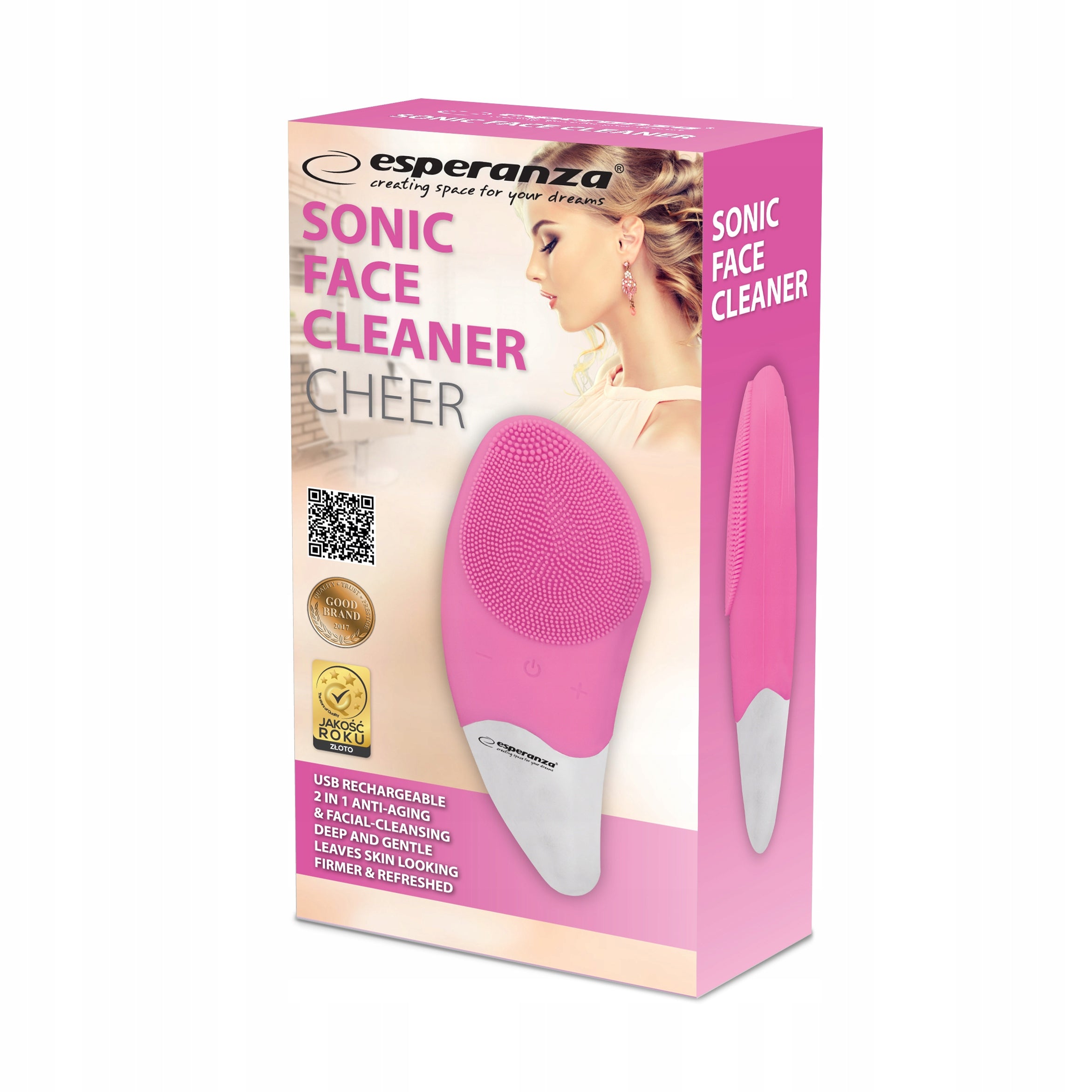 Sonic washer for face care Esperanza Cheer Manufacturer code EBM005