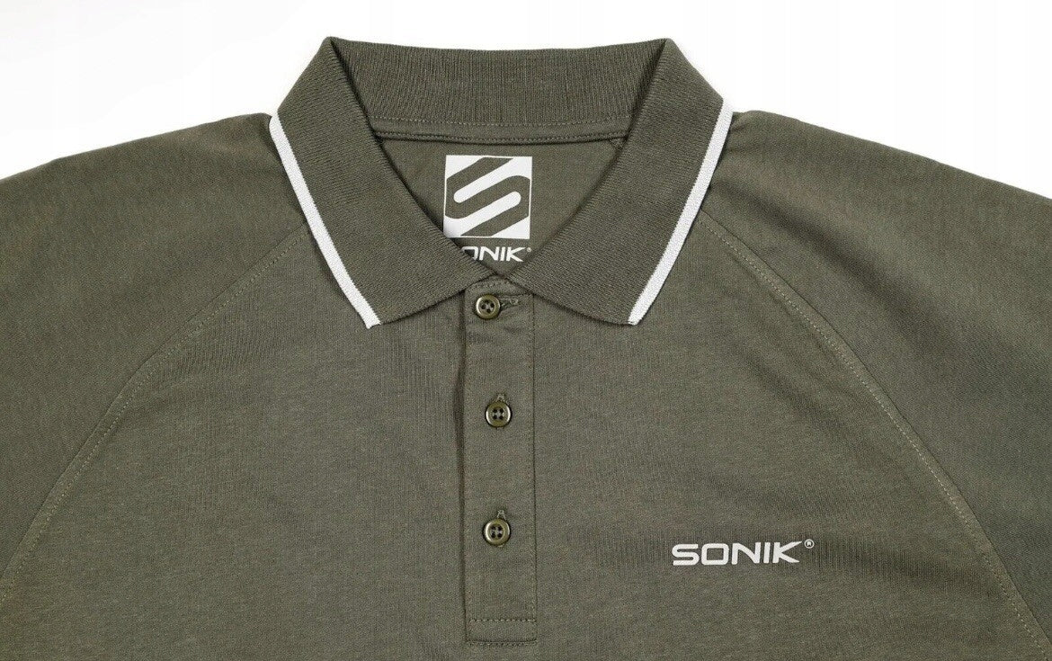 Sonik Tričko Raglan Polo Green