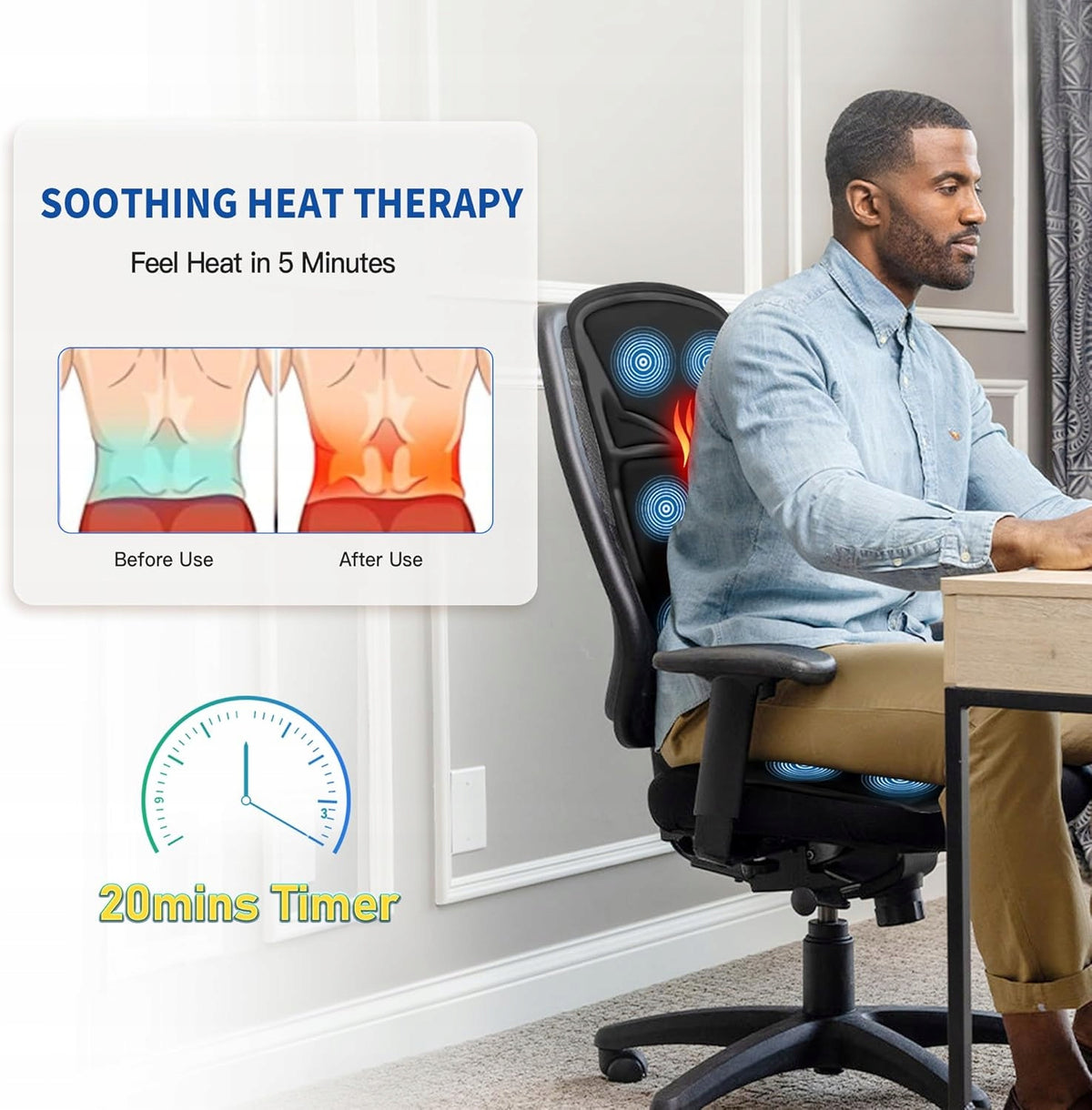 Sotion Massage Mat with 10 Vibration Motors, Heating HY-6009 Packaging status original