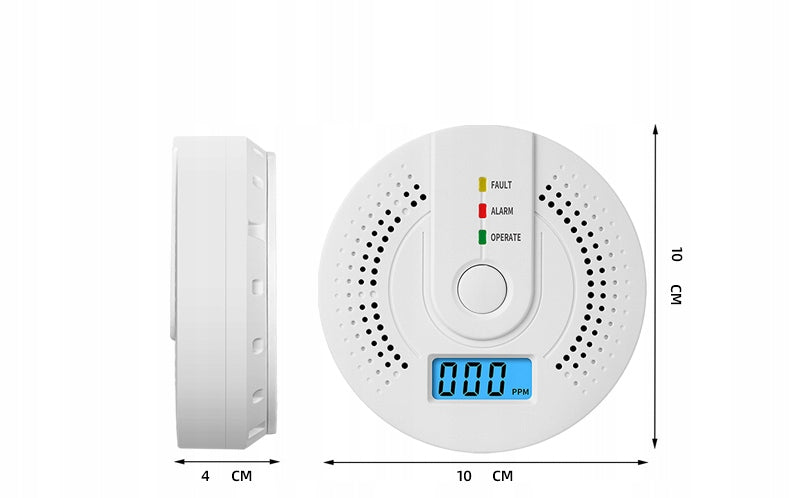 Sound and Light Alarm CARBON MONOXIDE SENSOR CO LCD DETECTOR Manufacturer code 6977652562054