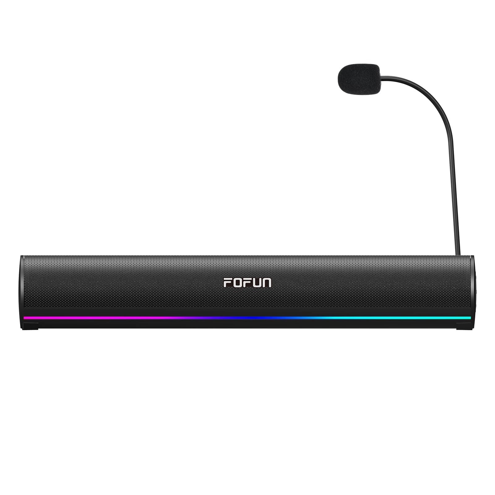 Soundbar PC Gaming Speaker Bluetooth RGB with USB Microphone