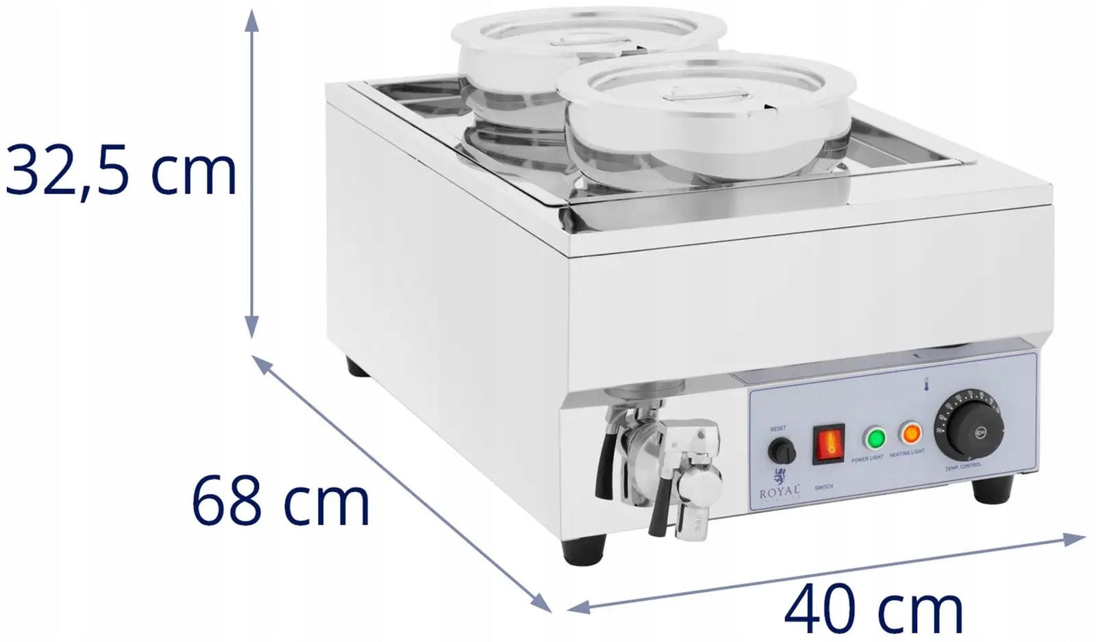 Soup station 2x7L 1500 W - matt ROYAL CATERING RC_BM_05 10012773 Packaging status original