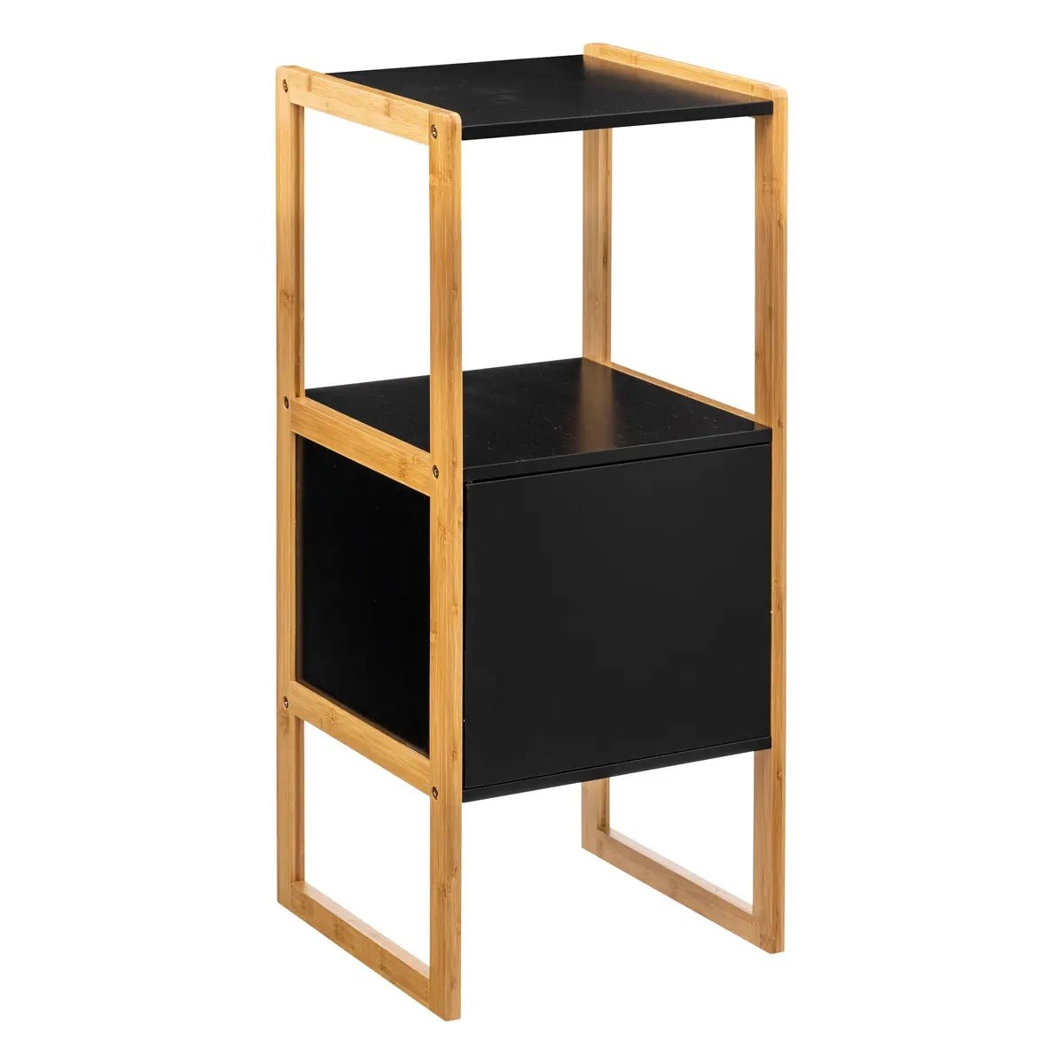 Spacious Cosmetic Rack Lockable Cabinet with 2 Shelves For Bathroom Narrow