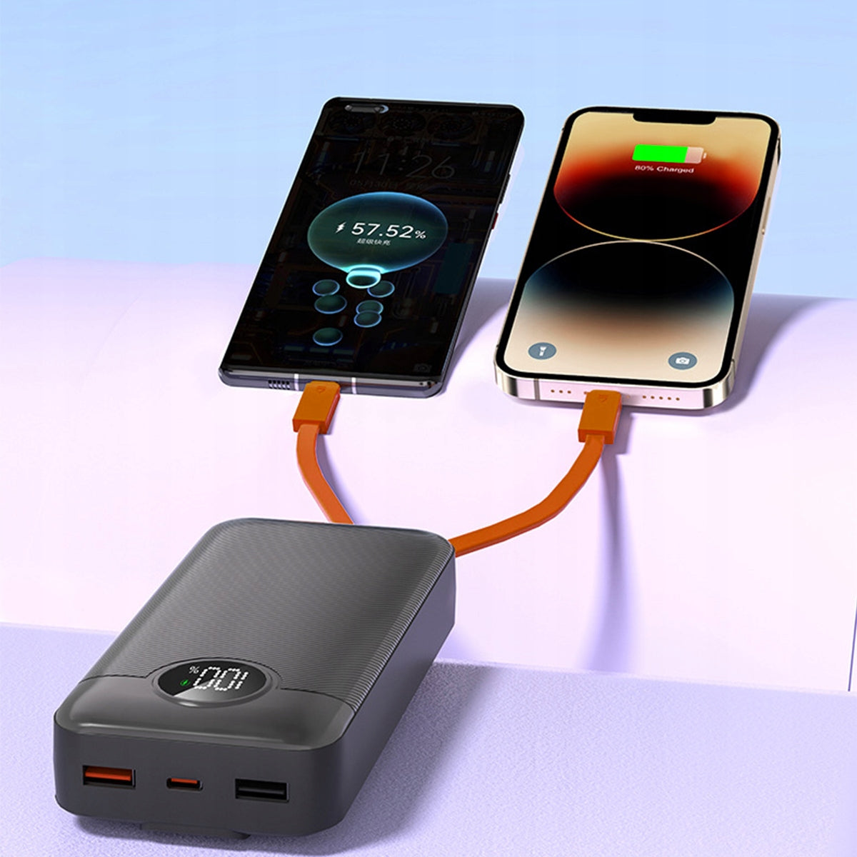 Spacious Powerbank 26800MAH For Phone Power Bank PD 22.5W USB-C USB-A Battery capacity 26800 mAh