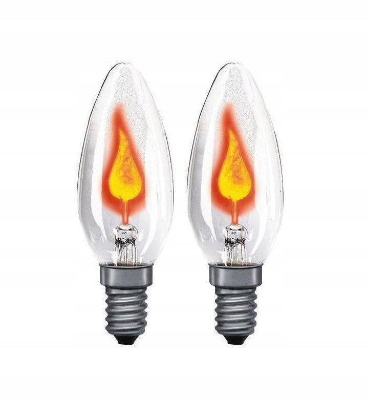 Spare E14 bulbs for nativity scene – flashing flame 220V, 2 pieces