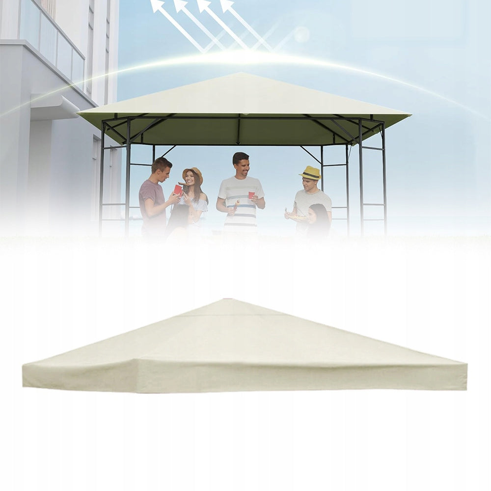 Spare Roof for Garden Pavilion 3x3m Hydrophobic BEIGE NEW Number of side walls 4 walls