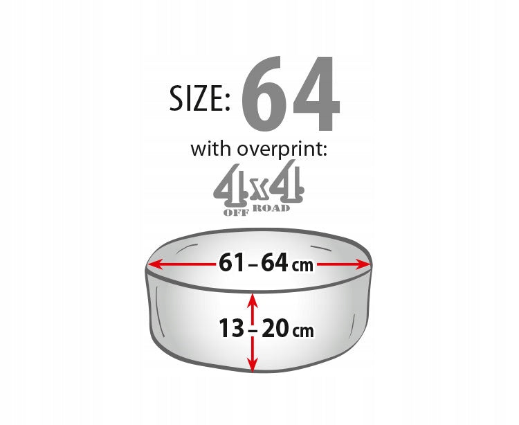 Spare wheel cover 4 x 4 OFF ROAD Kegel-Błażusiak size 64" Manufacturer's catalog number 5-3451-244-4010