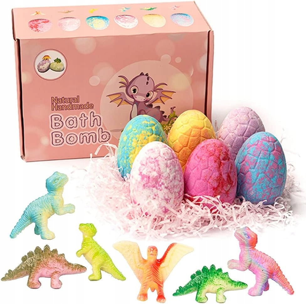 Sparkling bath bombs egg dinosaur 6pcs - surprise, gift