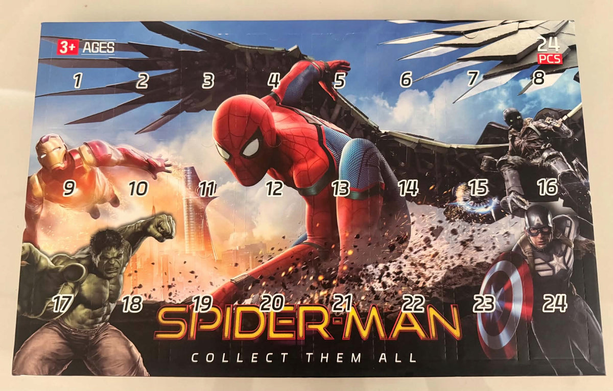 Spiderman Advent Calendar 24 Figurines Keychains Superhero Gift Brand no brand