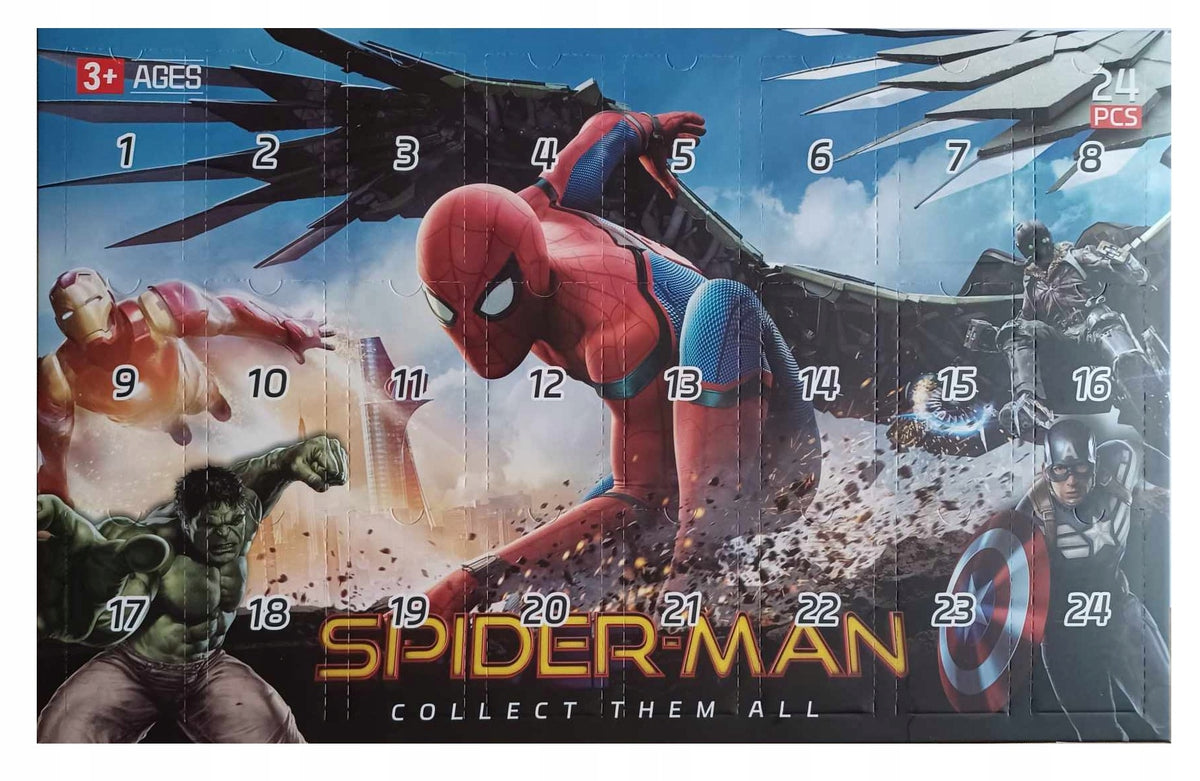 Spiderman Advent Calendar 24 Figurines Keychains Superhero Gift