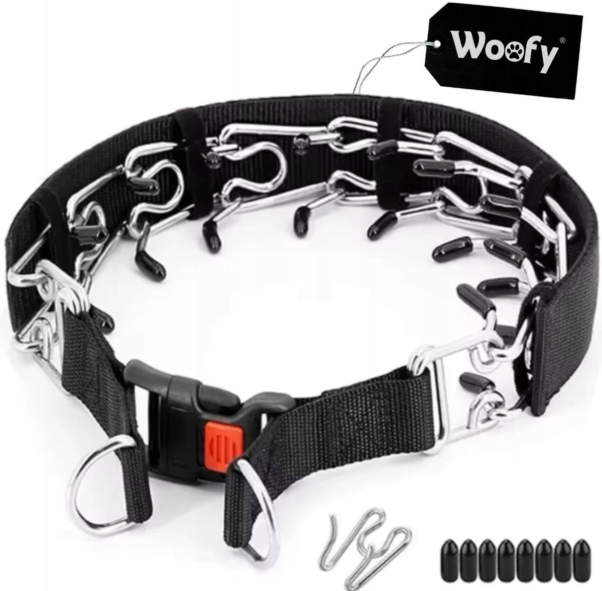Spiked steel dog collar size XL Woofy 1 pc.