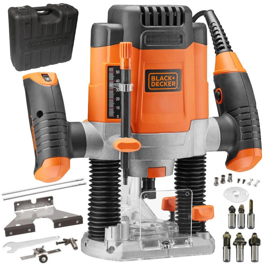 Spindle milling machine accessories + suitcase BLACK DECKER KW1200EKA