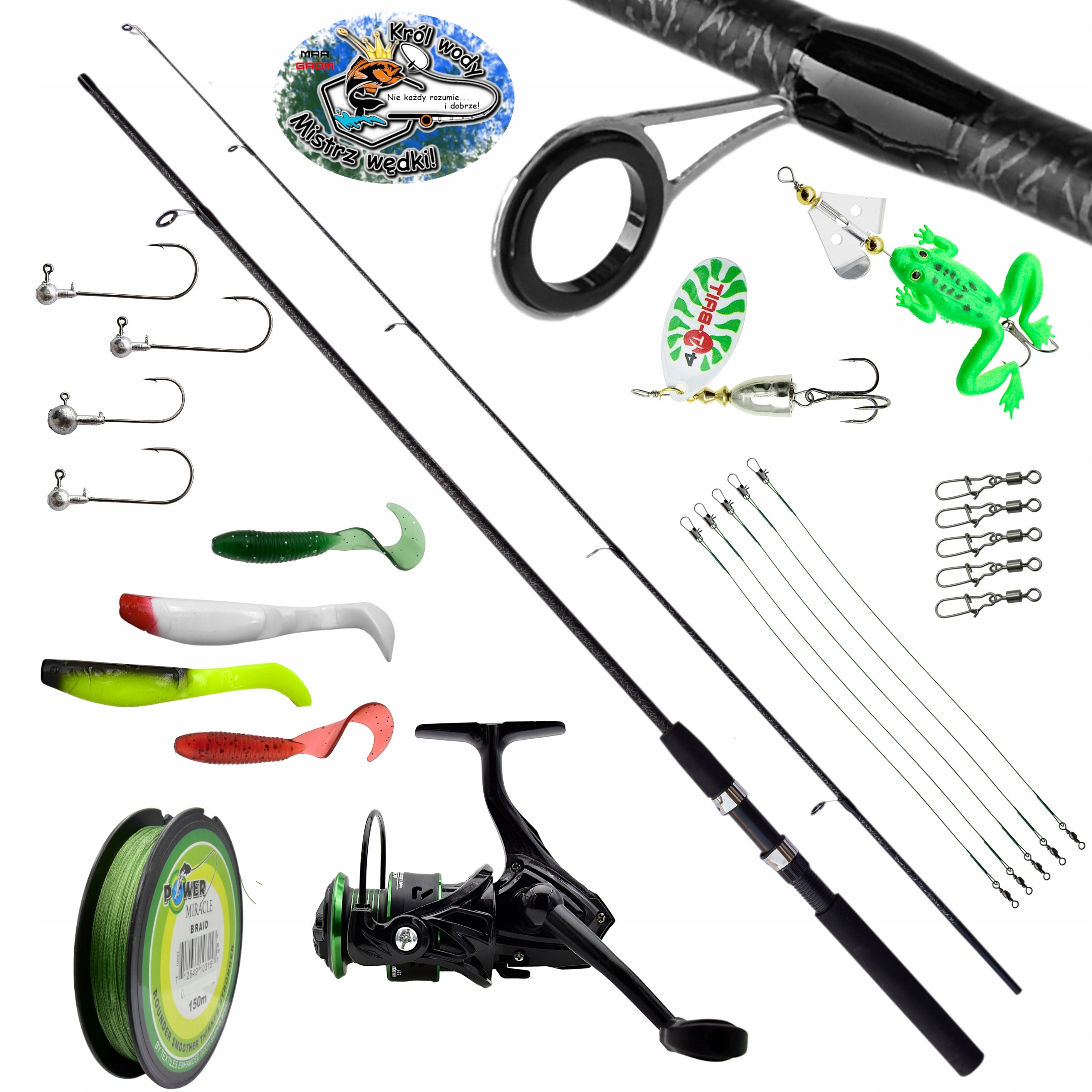 Spinning Fishing Set 210 cm FL POWER SPIN + Reel Lures