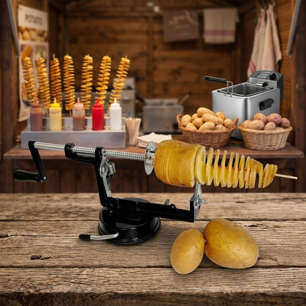 Spiral Fries Machine Twisted Potato Hand Slicer Black Brand Maibang
