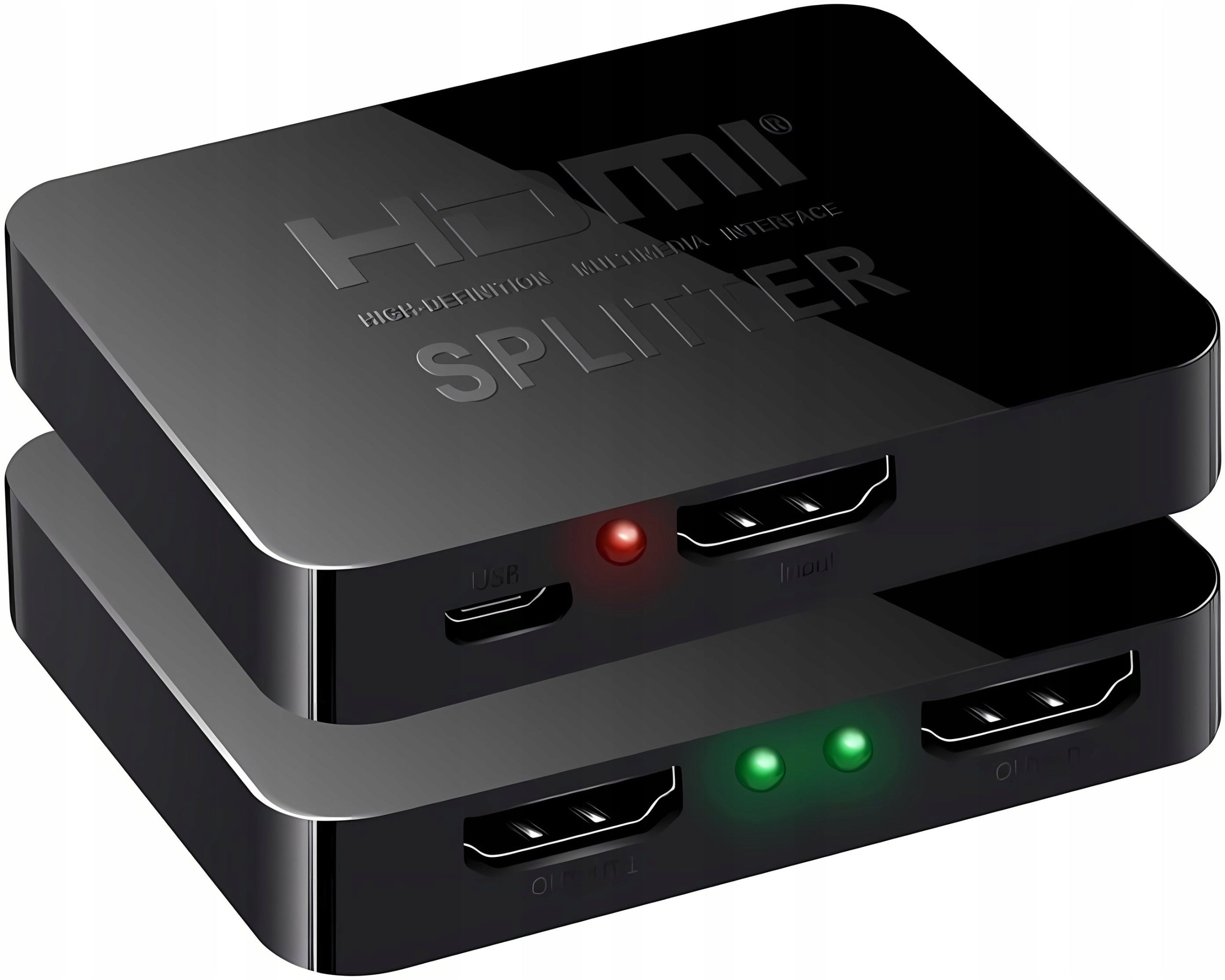 Splitter HDMI Splitter 1x2 4K@30Hz Signal Duplicator for 2 TV Monitors