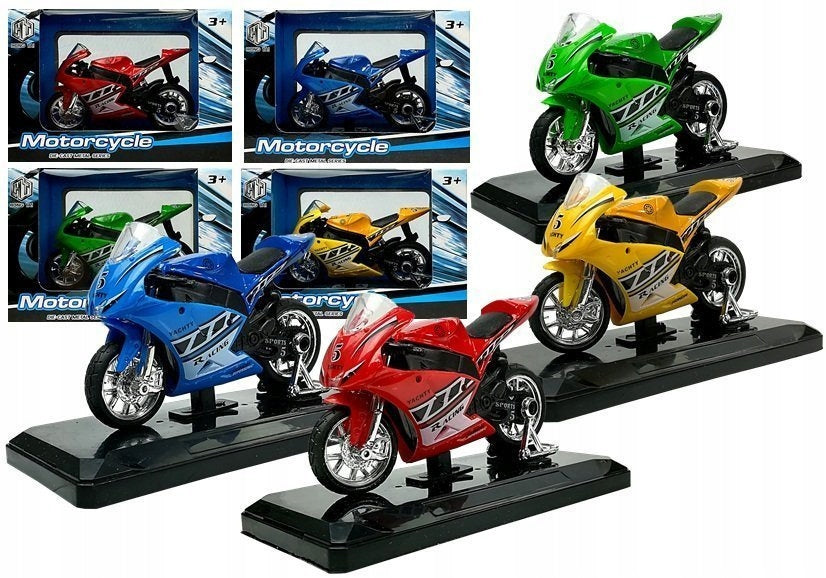 Sports Motorcycle with Sounds 1:18 4 Colors Packaging status original