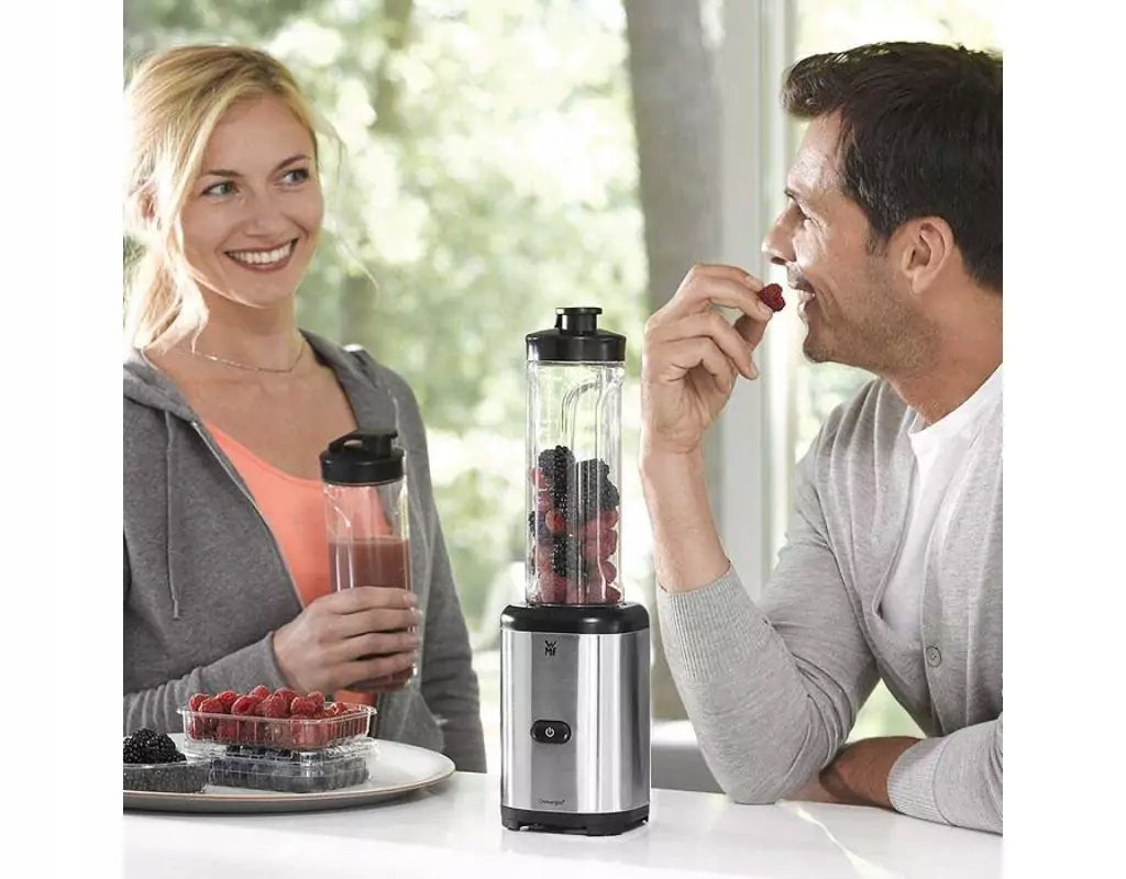 Sports blender WMF with water bottle Mix&Go Kult X 0,6 l silver 300 W Power rating 300 W