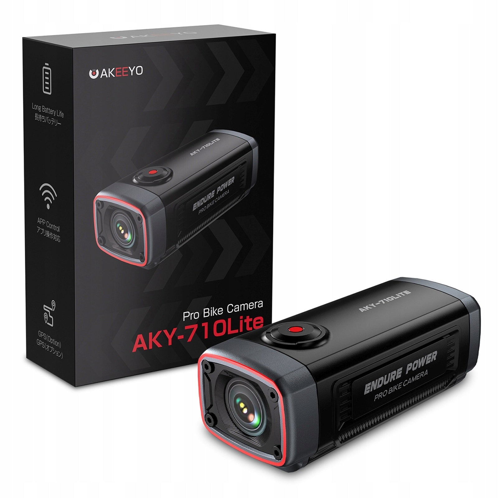 Sports camera AKEEYO 710 Lite 1080P video recorder bike black IP66 Packaging status original